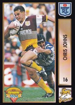1994 Dynamic Rugby League Series 1 #16 Chris Johns Front